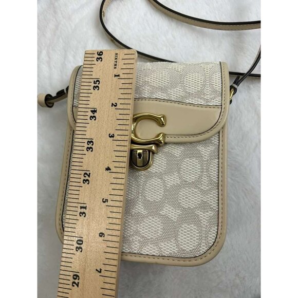 Coach Restored Tall Studio Crossbody Women's Shoulder Bag CA191 Brass/Chalk Ivo - Picture 4 of 16